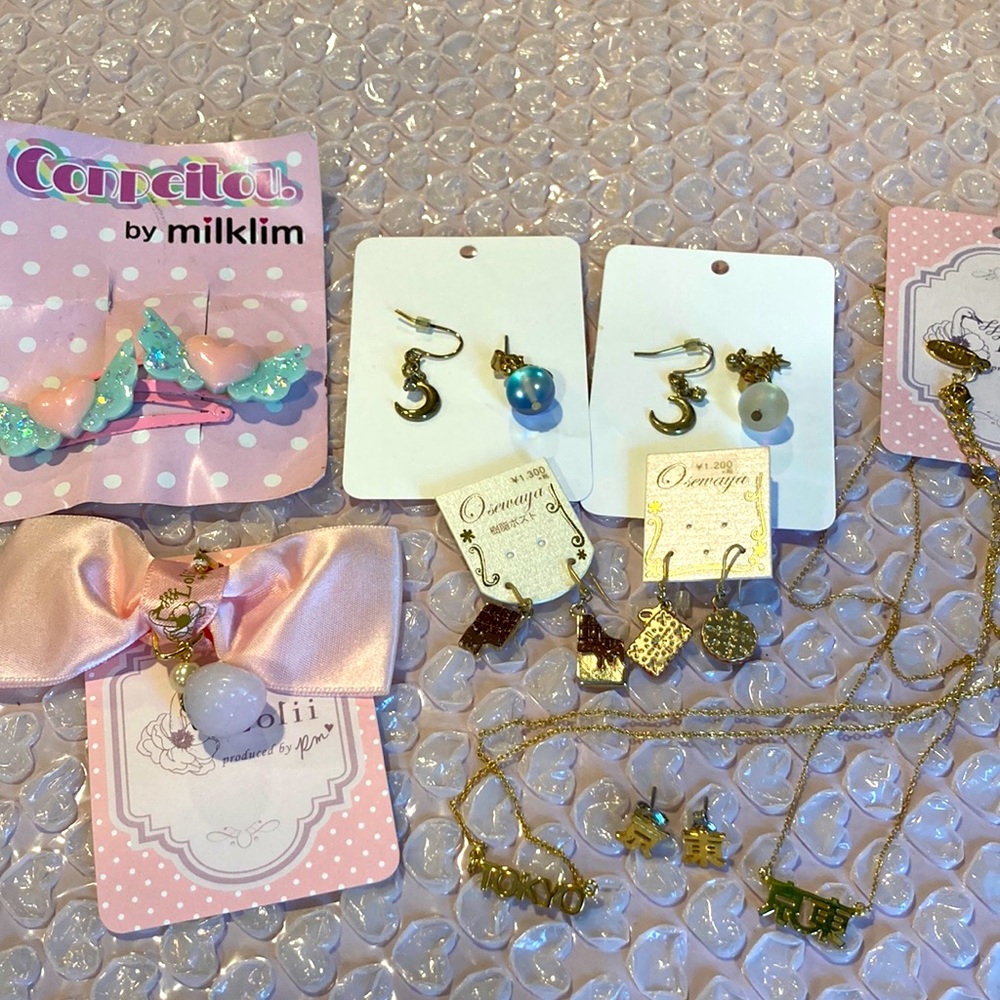 LOT OF 9 KAWAII HARAJUKU LOLITA FAIRY KEI JAPAN JEWELRY TOKYO OTAKU MODE MILKLIM